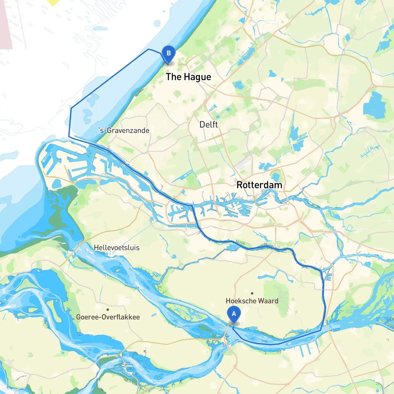 Numansdorp to Den Haag