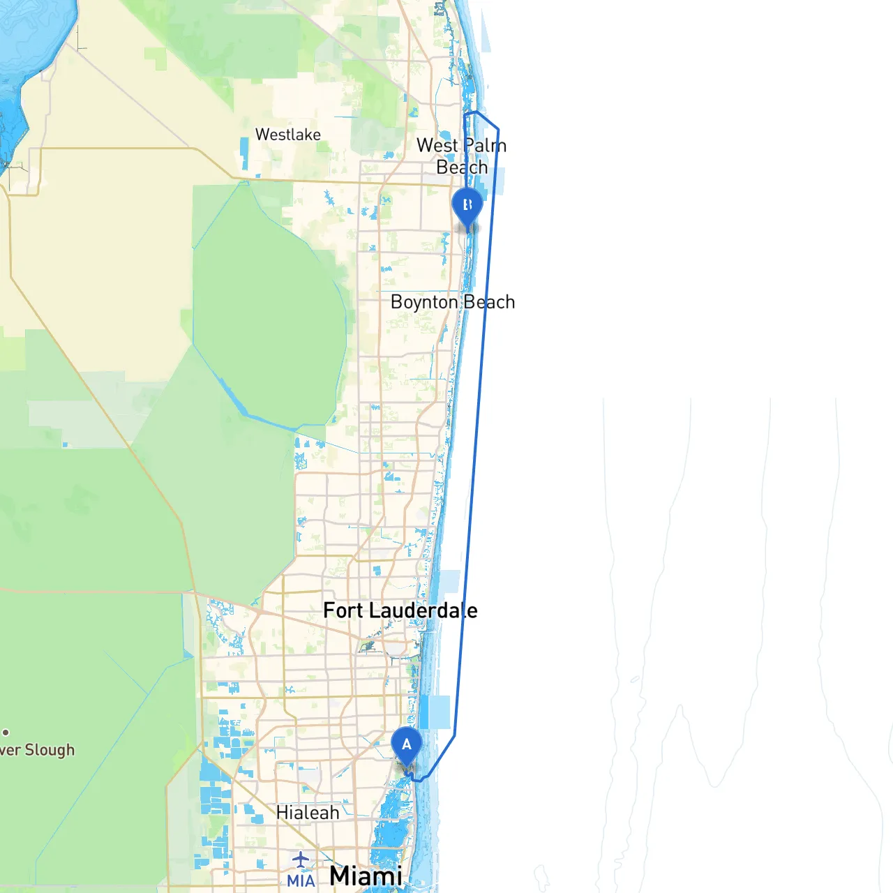 North Miami to Lake Worth