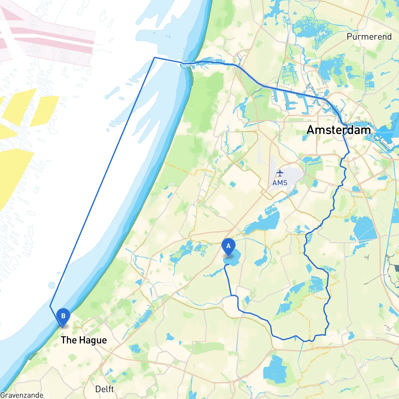 Roelofarendsveen to Den Haag