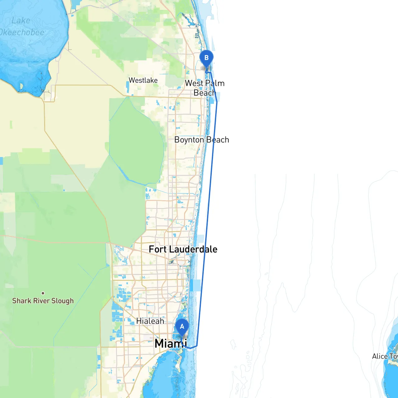 Miami Beach to Riviera Beach