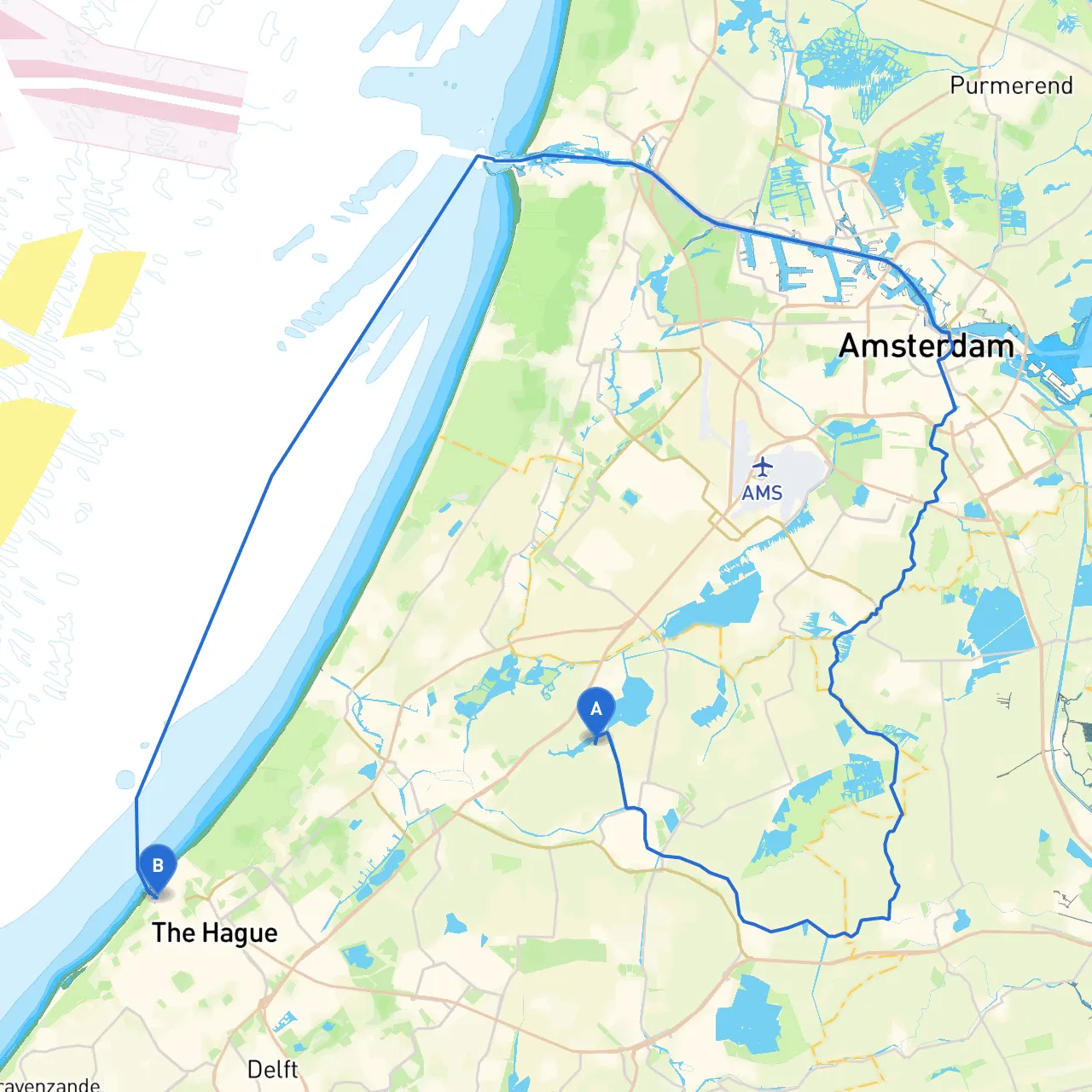 Woubrugge to Den Haag