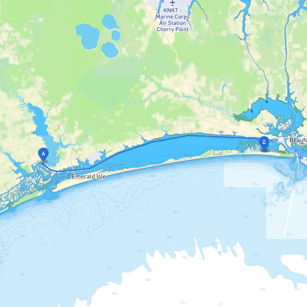 Swansboro to Atlantic Beach