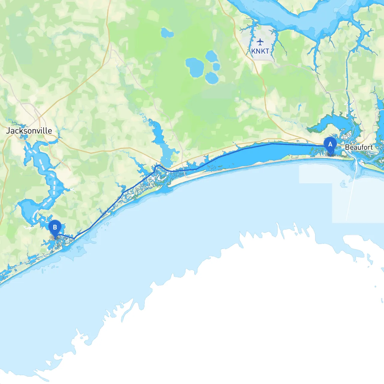 Atlantic Beach to Sneads Ferry