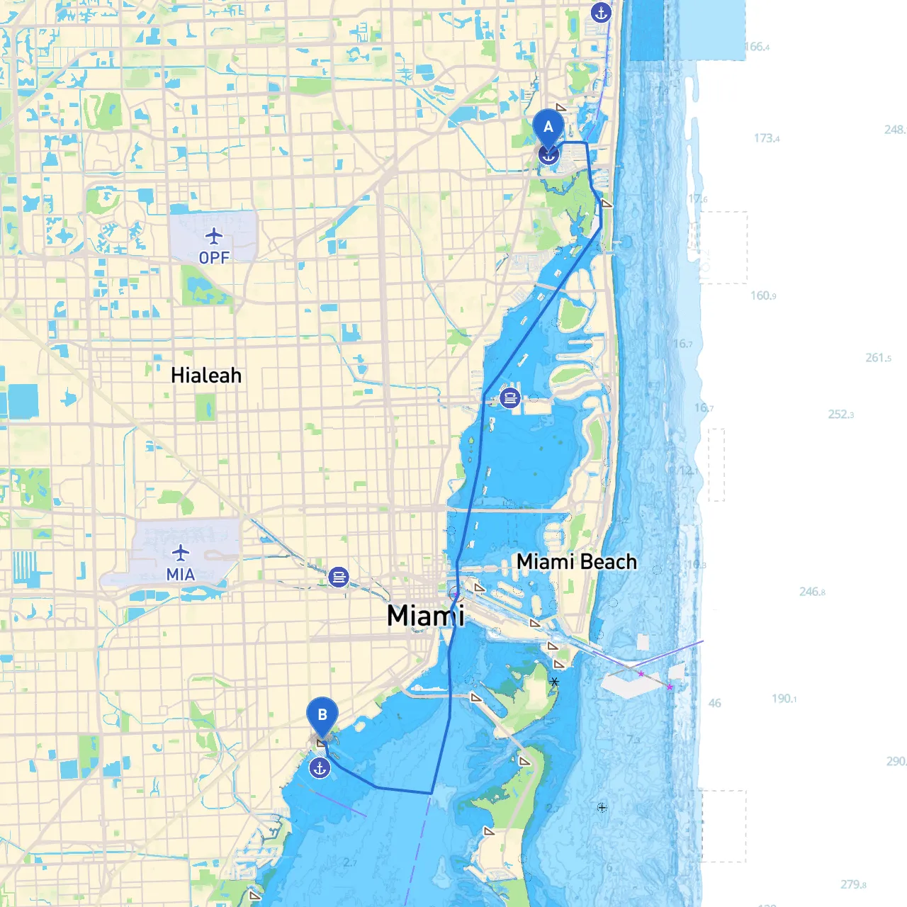 North Miami Beach to Coconut Grove