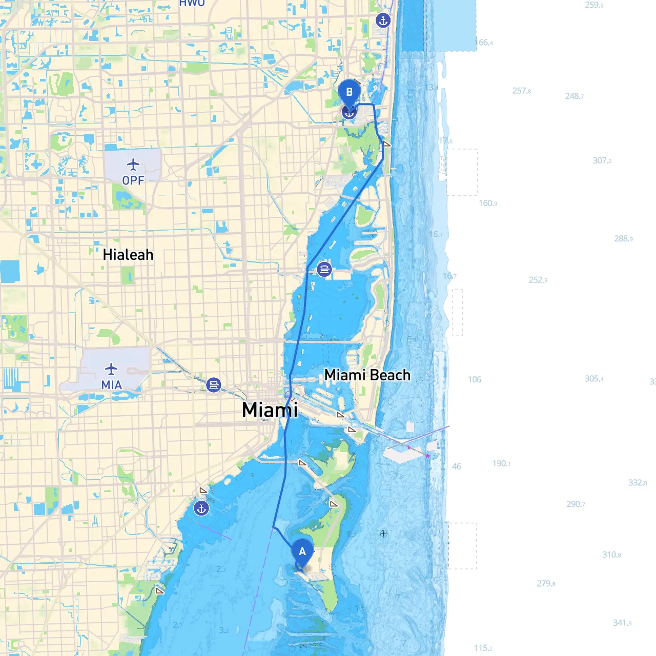Key Biscayne to North Miami Beach