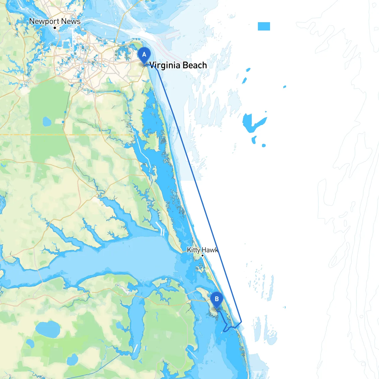 Virginia Beach to Wanchese