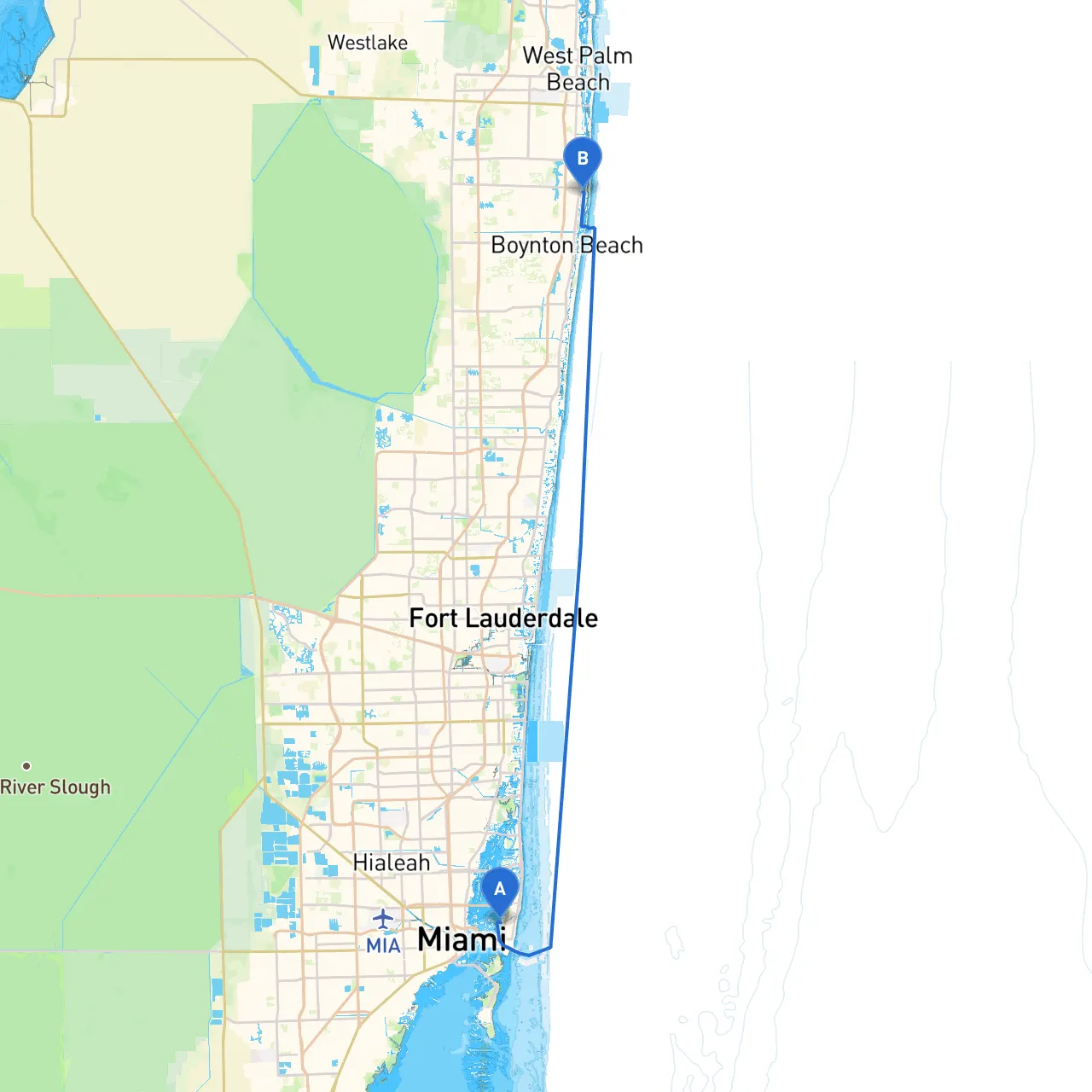 Miami Beach to Lantana
