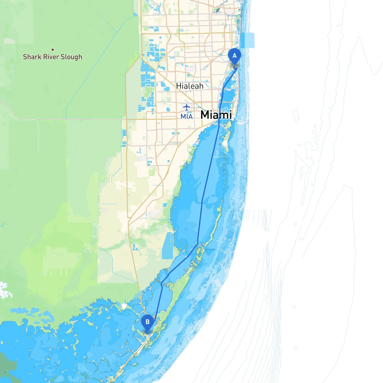 North Miami to Key Largo