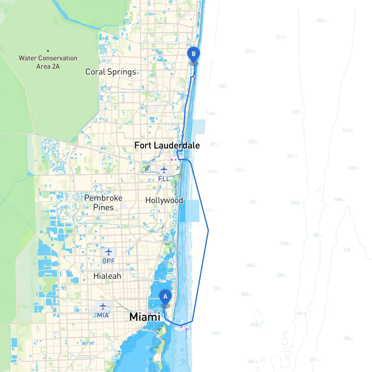 Miami Beach to Lighthouse Point