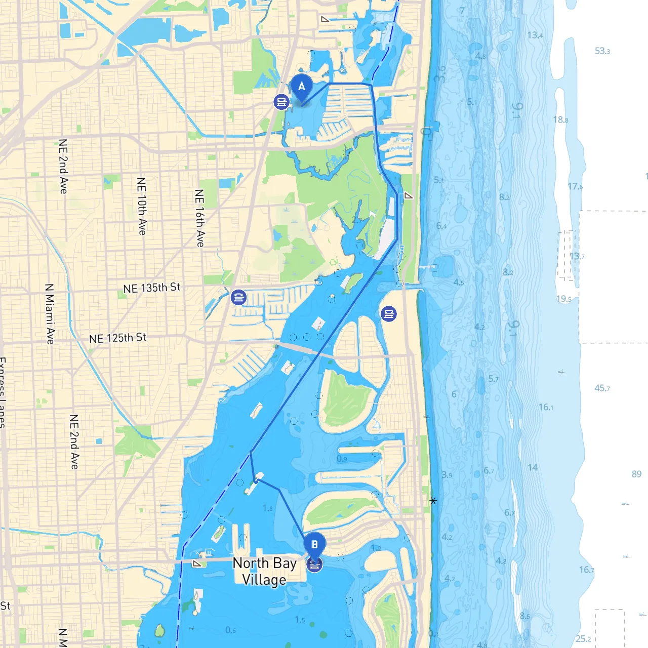 North Miami Beach to North Bay Village