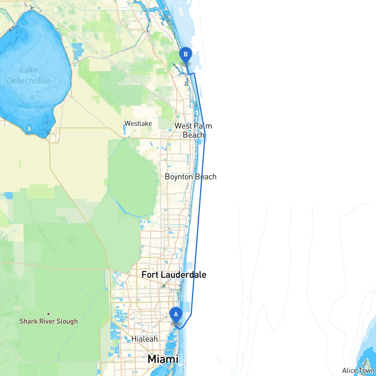 North Miami to Tequesta