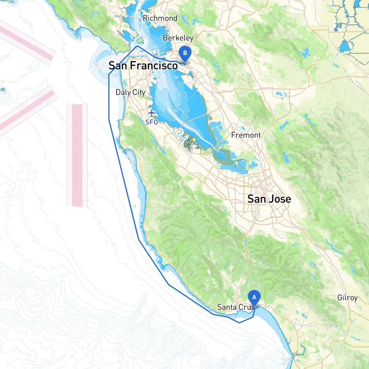 Capitola to Oakland