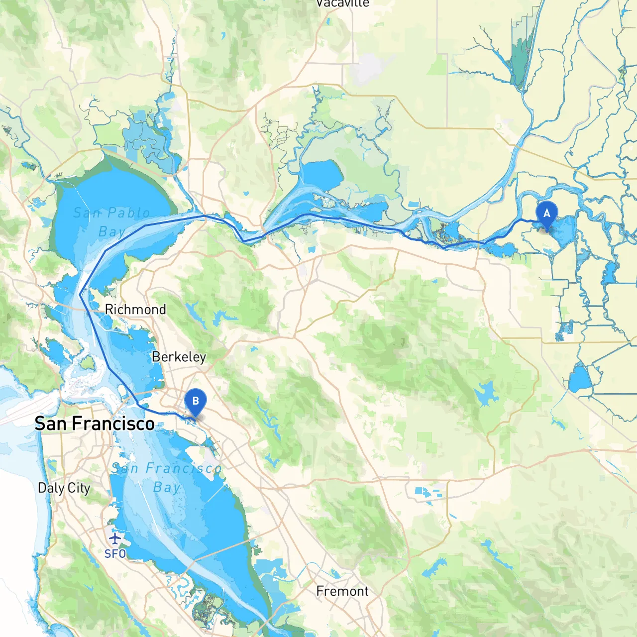 Bethel Island to Oakland
