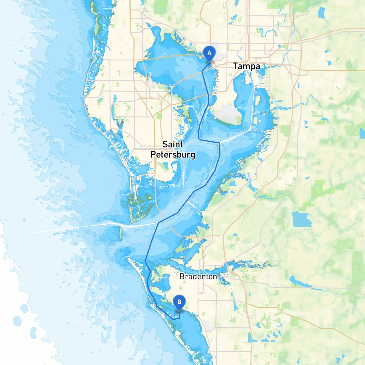 Tampa to South Bradenton
