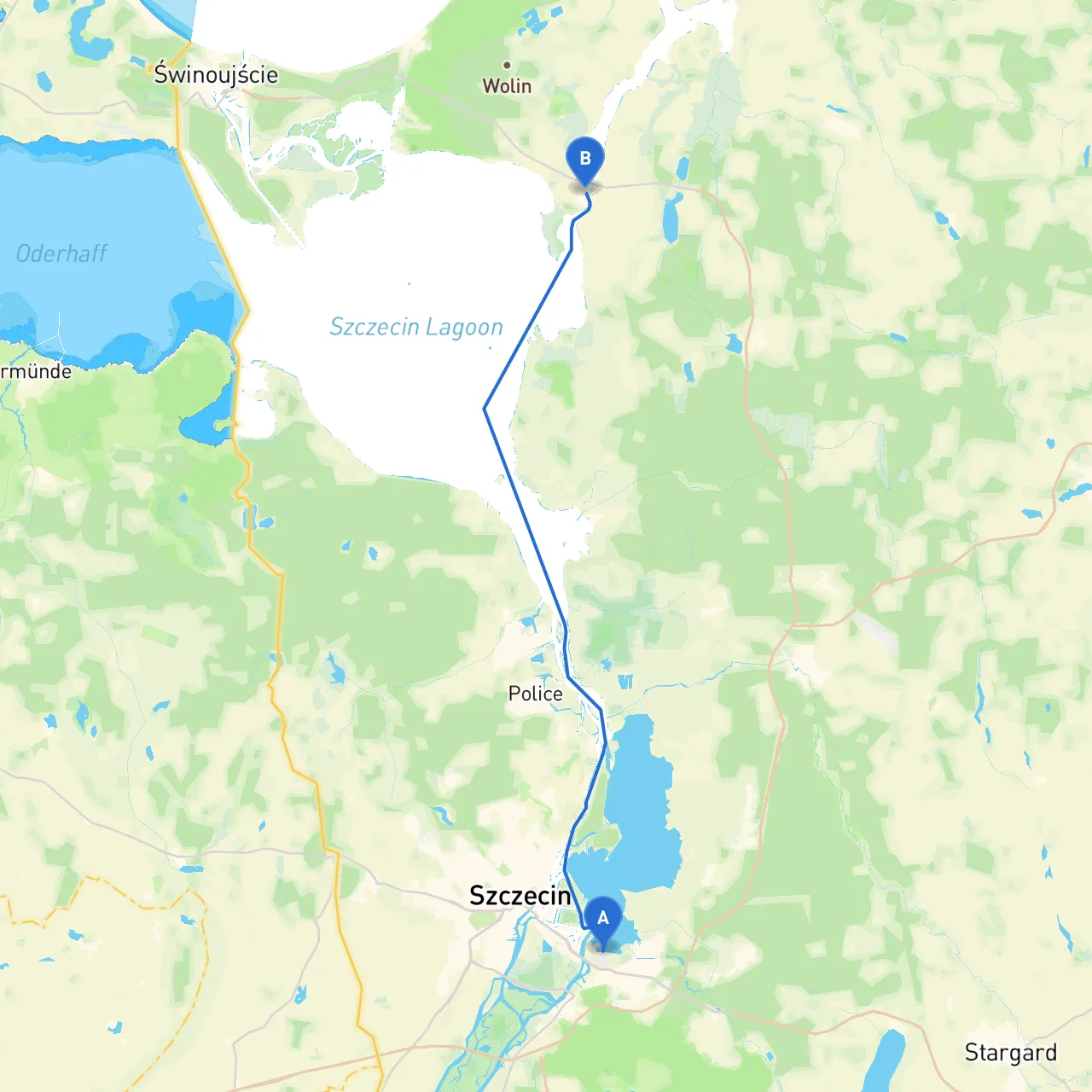Szczecin to Wolin