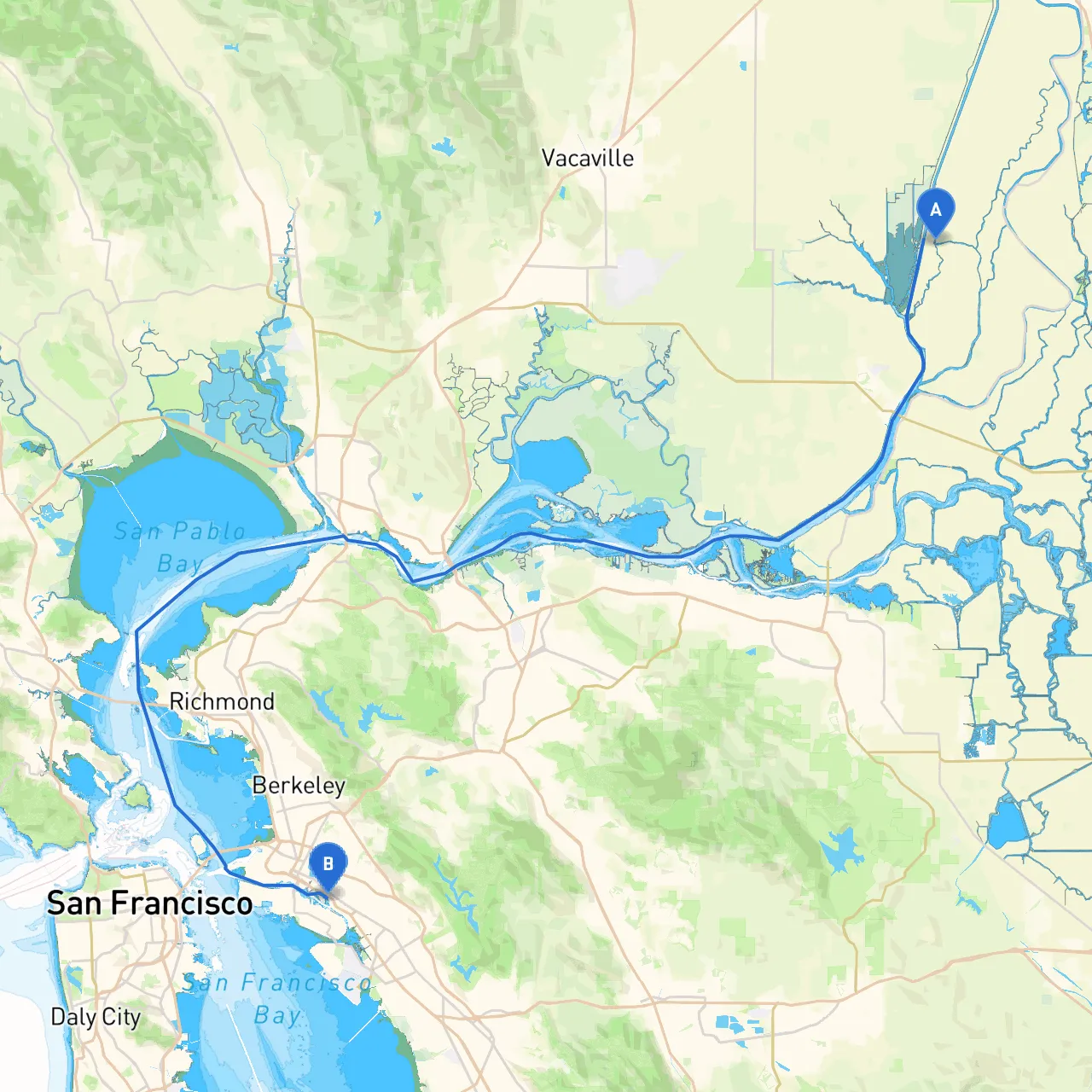 Clarksburg to Oakland