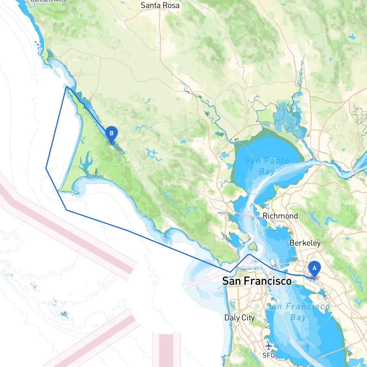 Oakland to Inverness