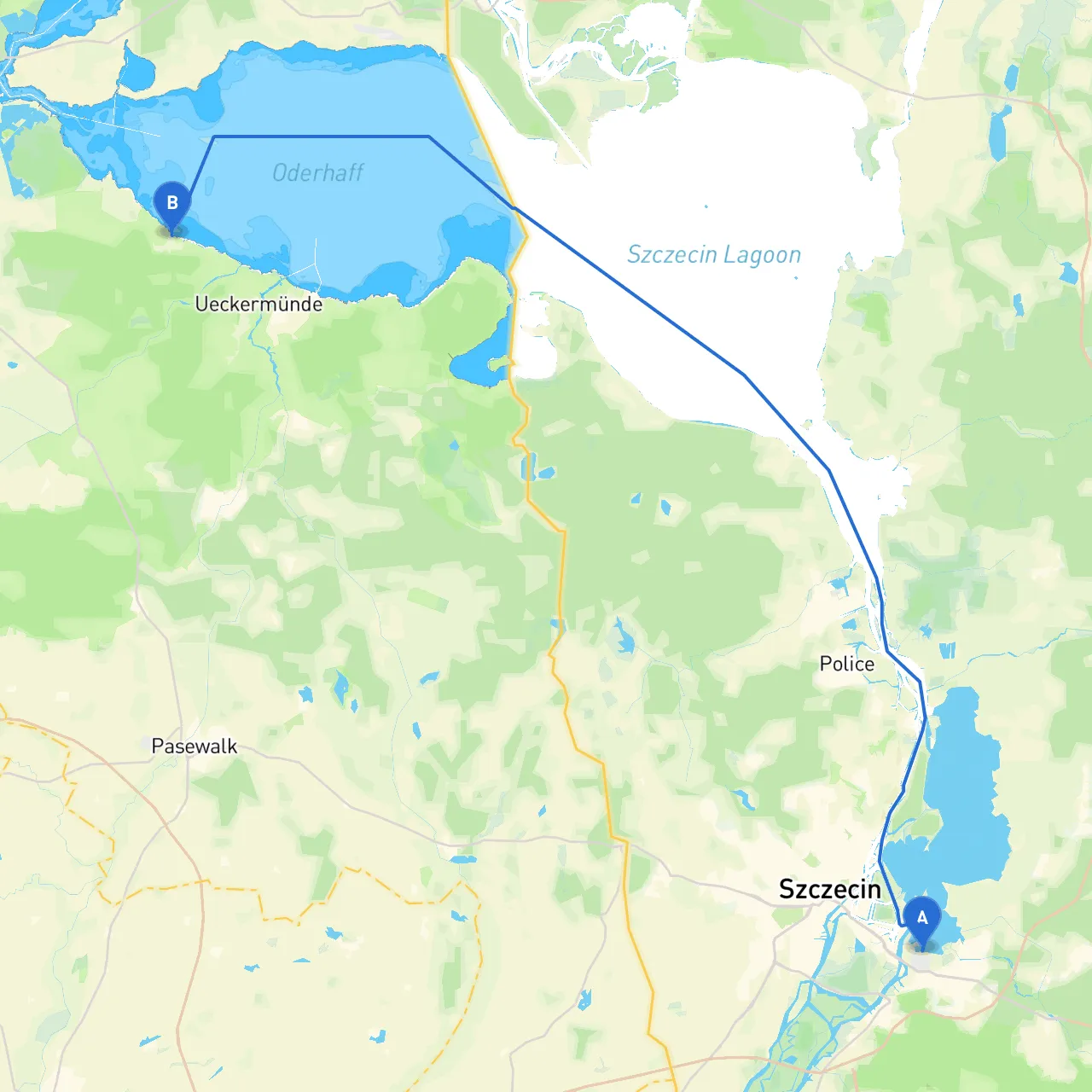 Szczecin to Mönkebude