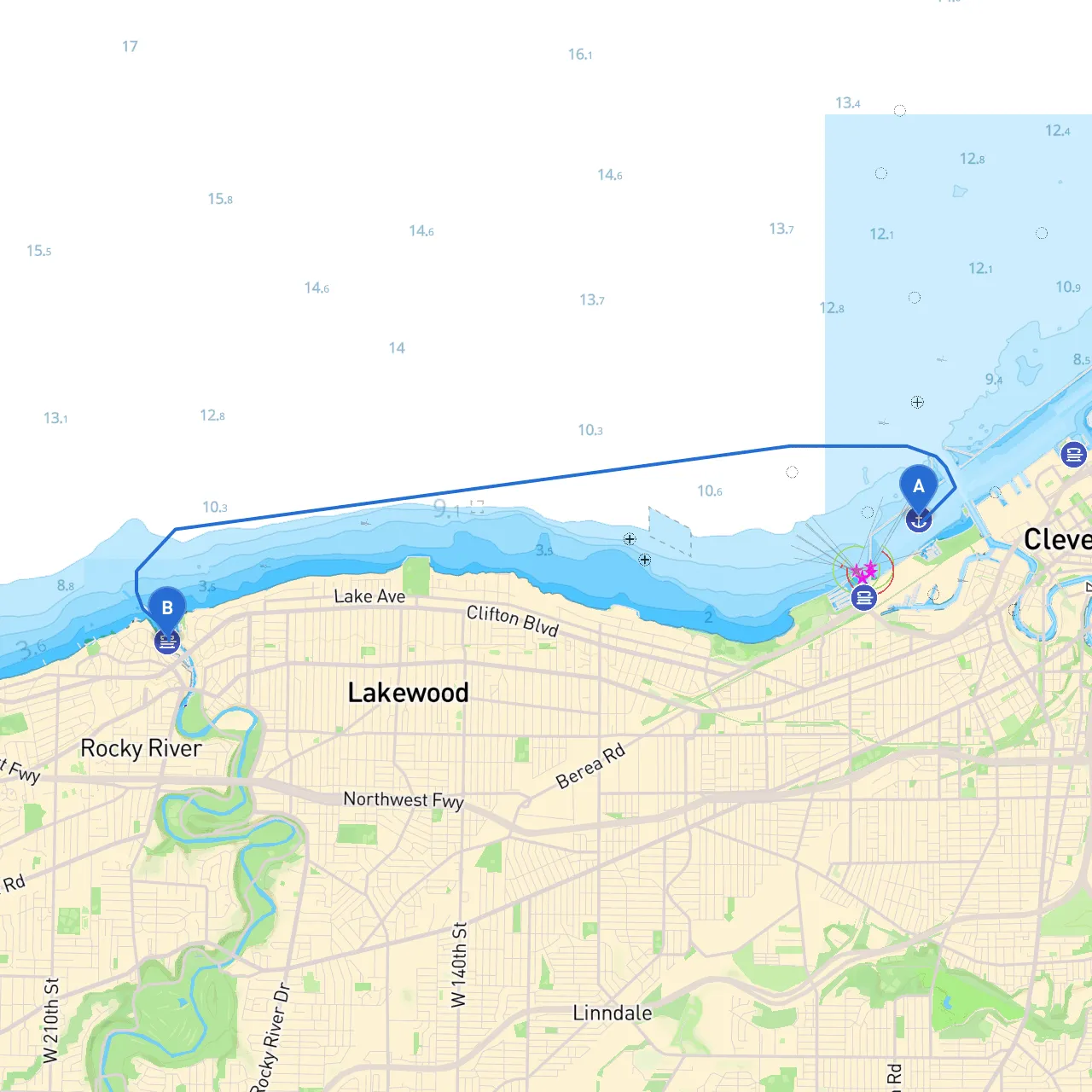 Cleveland to Rocky River