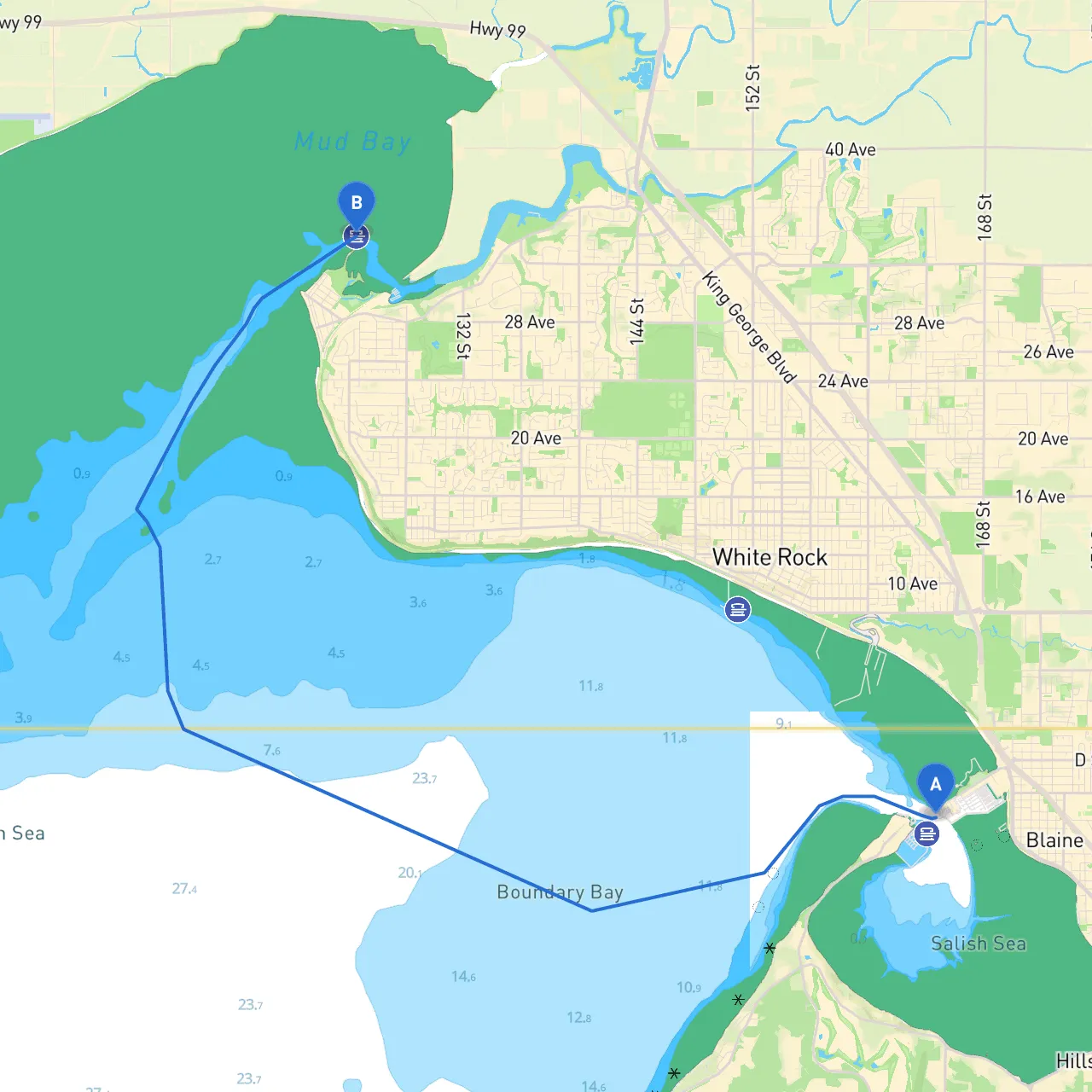 Blaine to Surrey