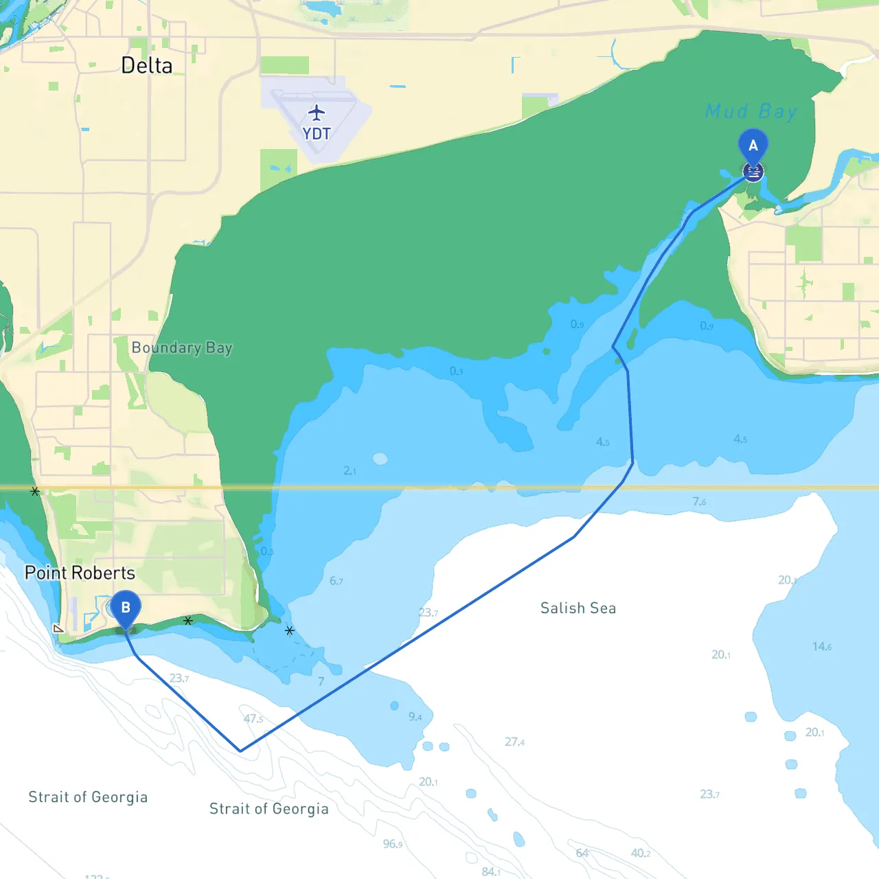 Surrey to Point Roberts