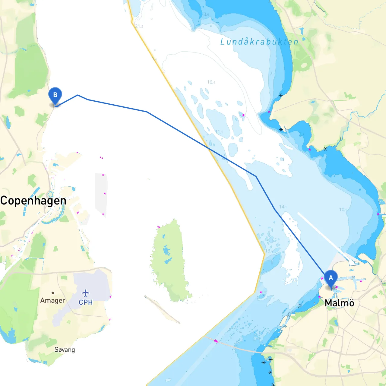 Malmö to Charlottenlund