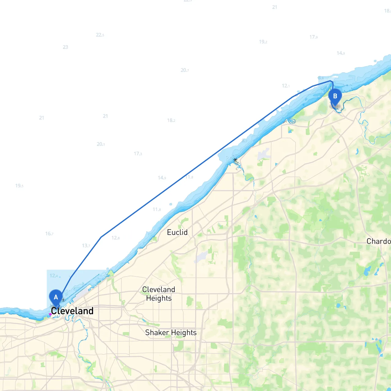 Cleveland to Fairport Harbor