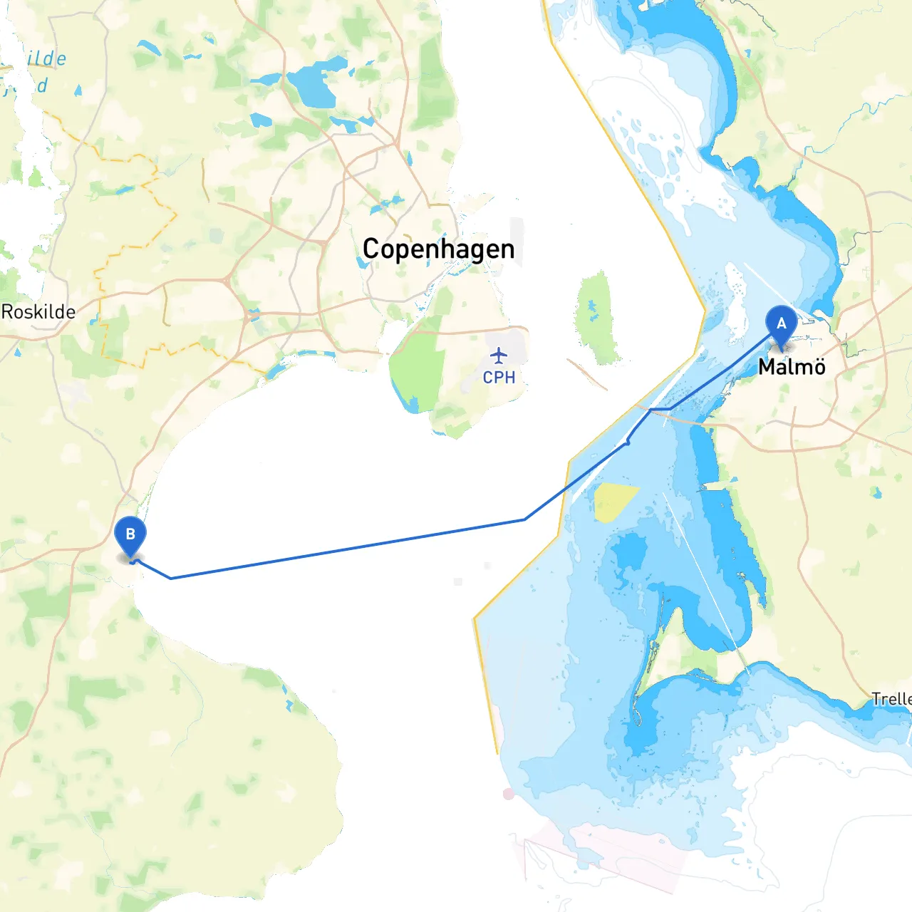 Malmö to Køge