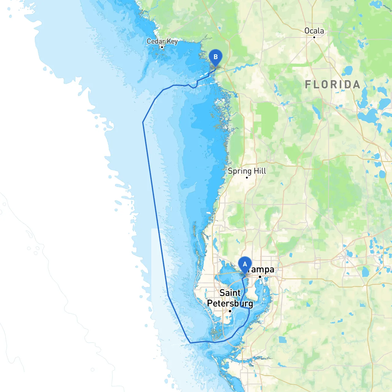 Tampa to Yankeetown