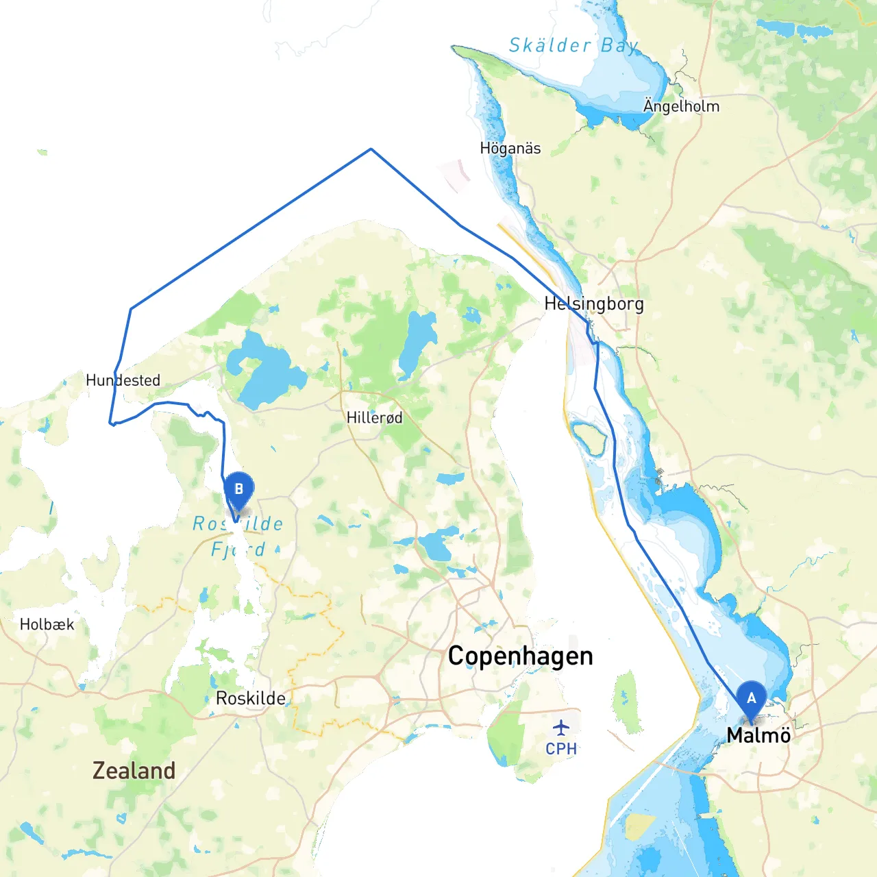 Malmö to Frederikssund