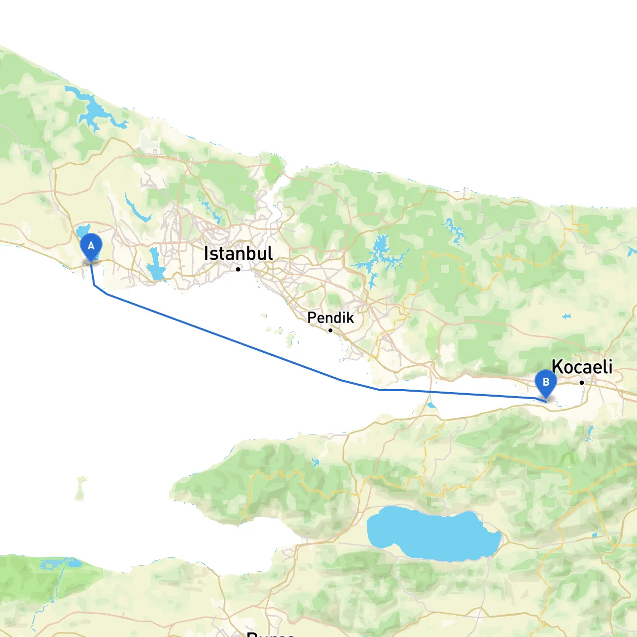 Büyükçekmece/Istanbul to Kocaeli