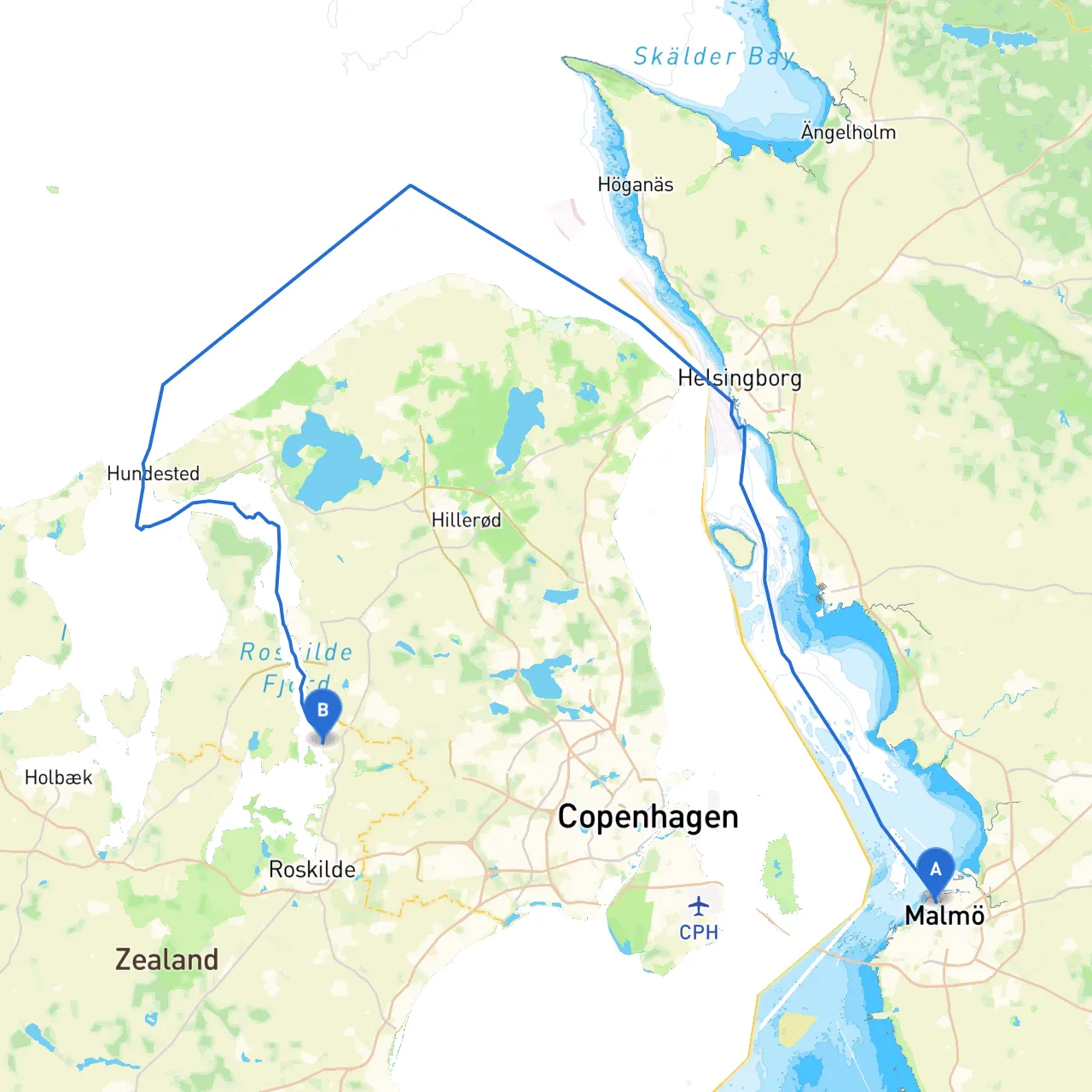 Malmö to Jyllinge