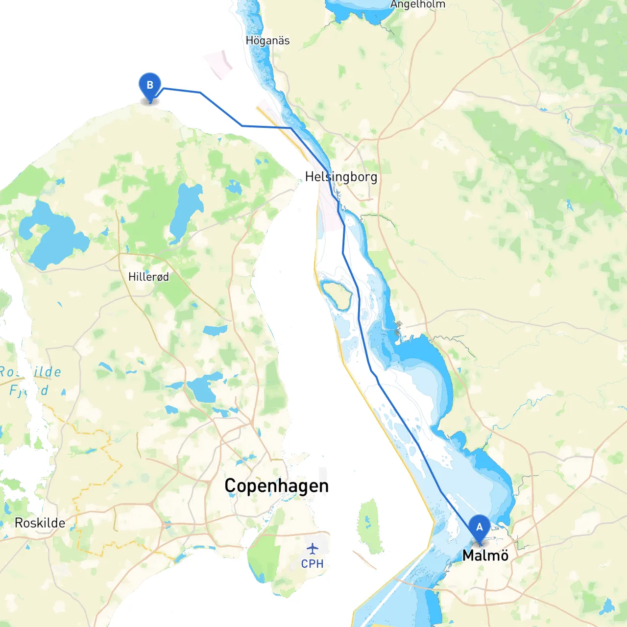 Malmö to Gilleleje