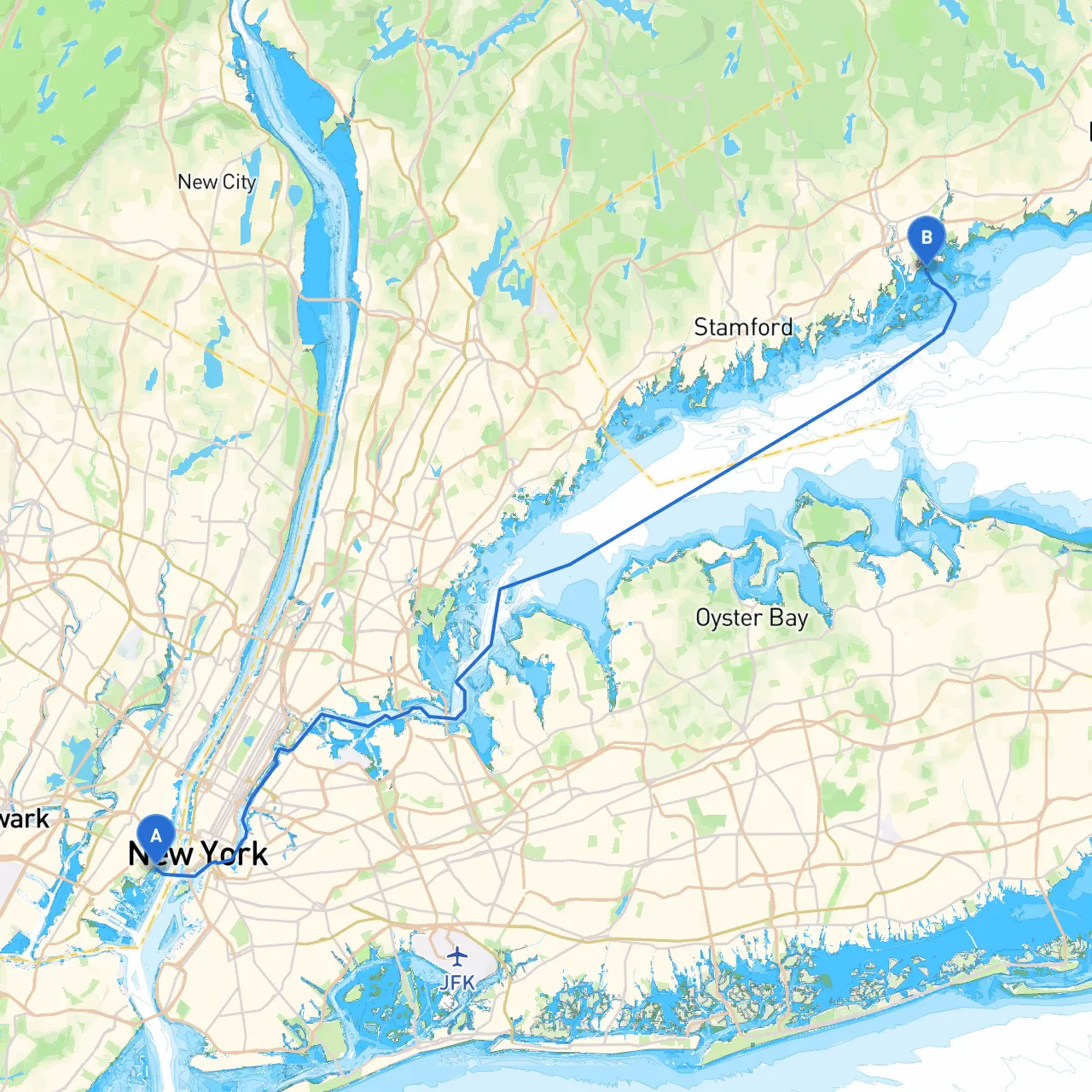 Jersey City to East Norwalk