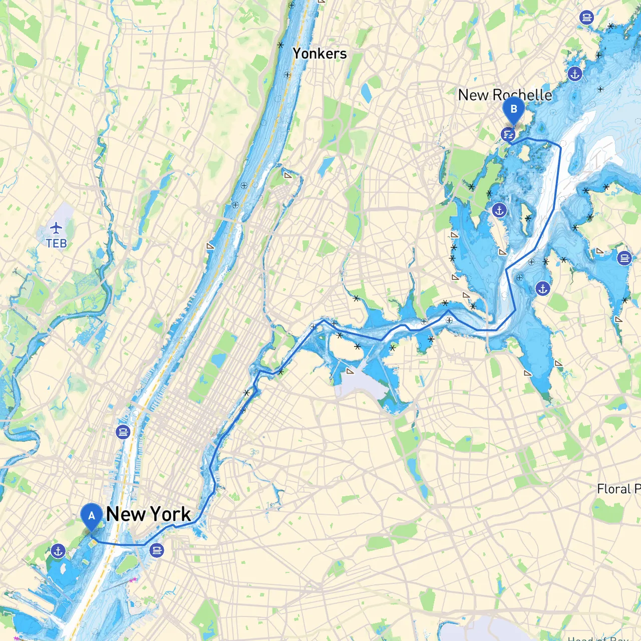 Jersey City to New Rochelle