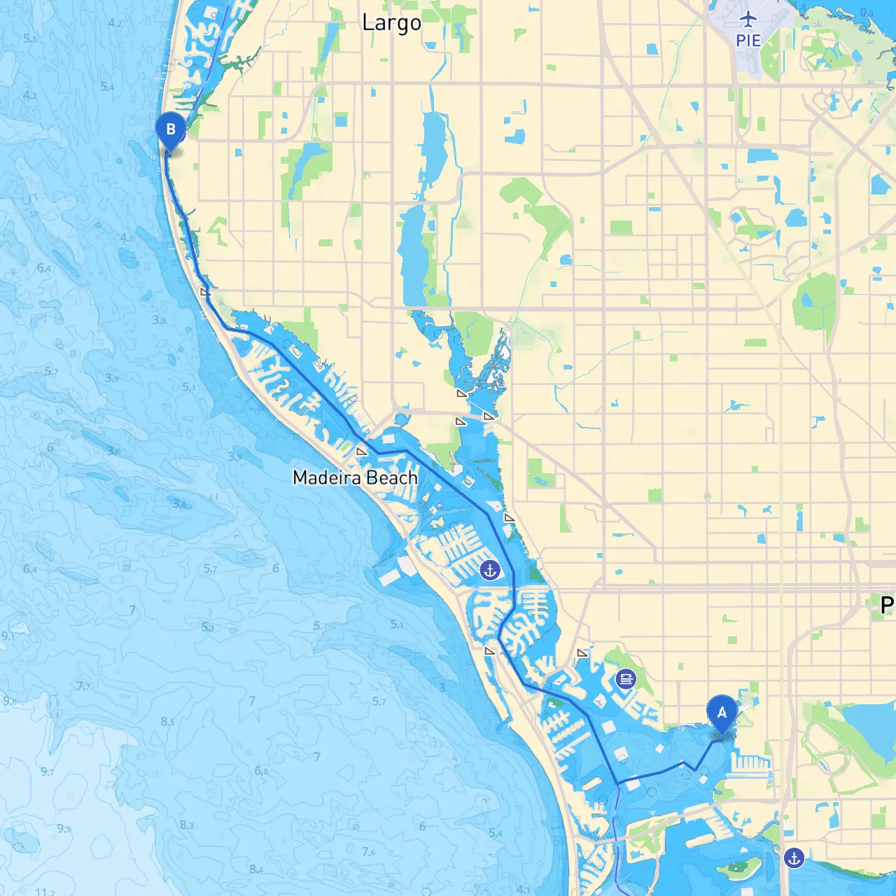 Saint Petersburg to Largo