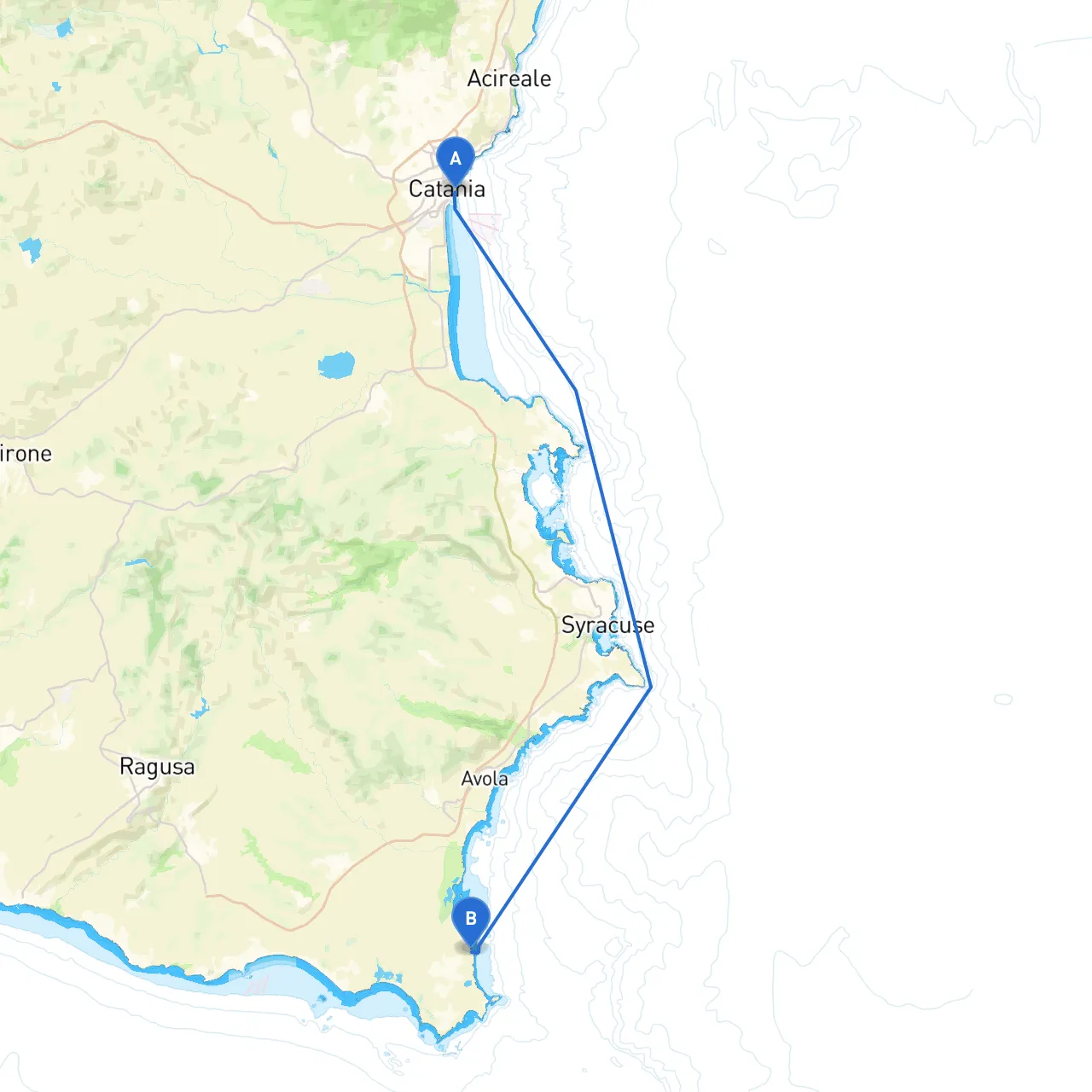 Catania to Pachino