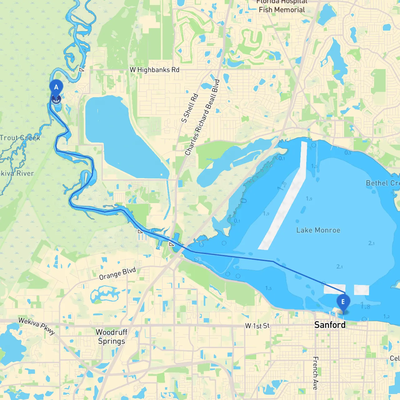 DeBary to Sanford