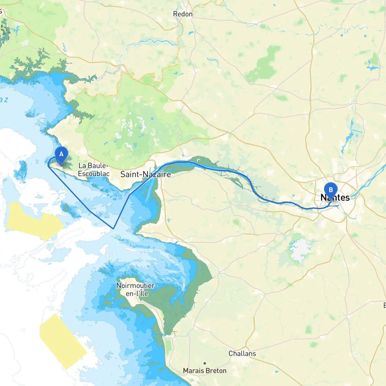 Le Croisic to Nantes