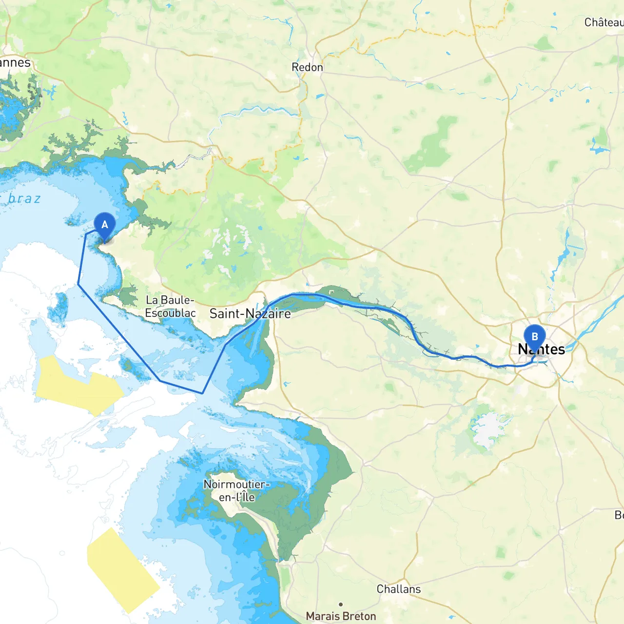 Piriac sur Mer to Nantes