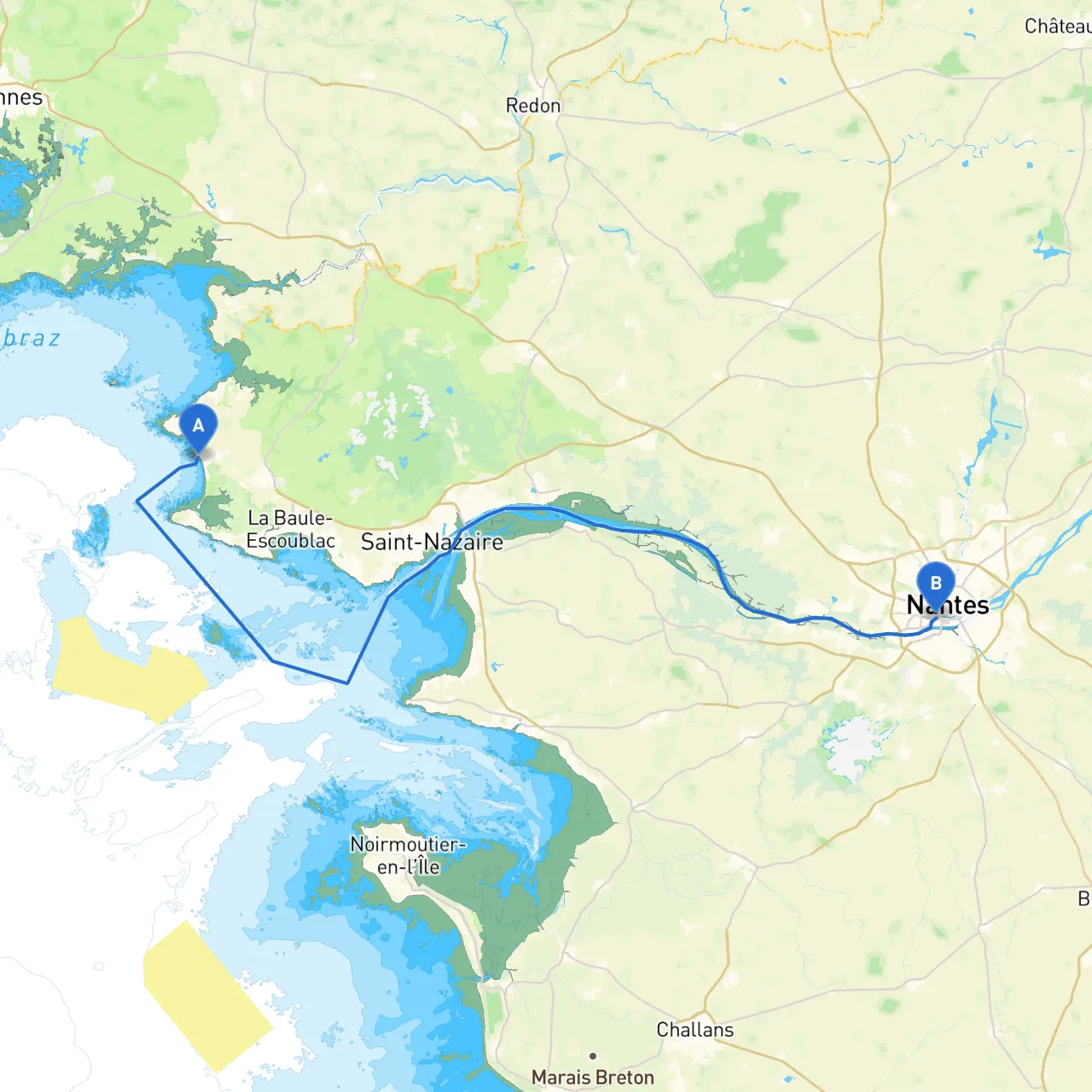 La Turballe to Nantes