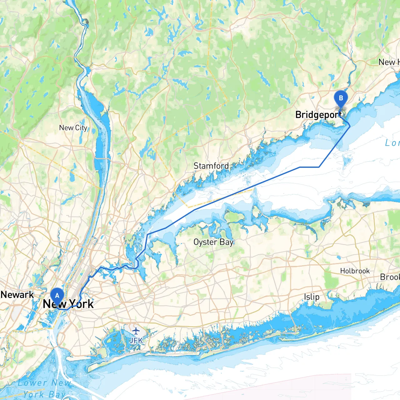 Jersey City to Stratford