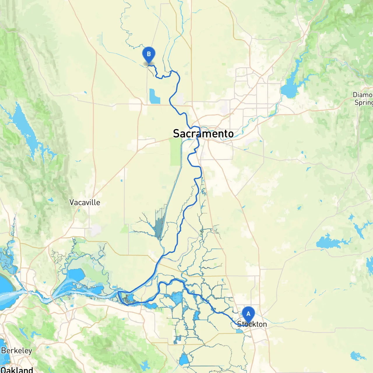 Stockton to Knights Landing