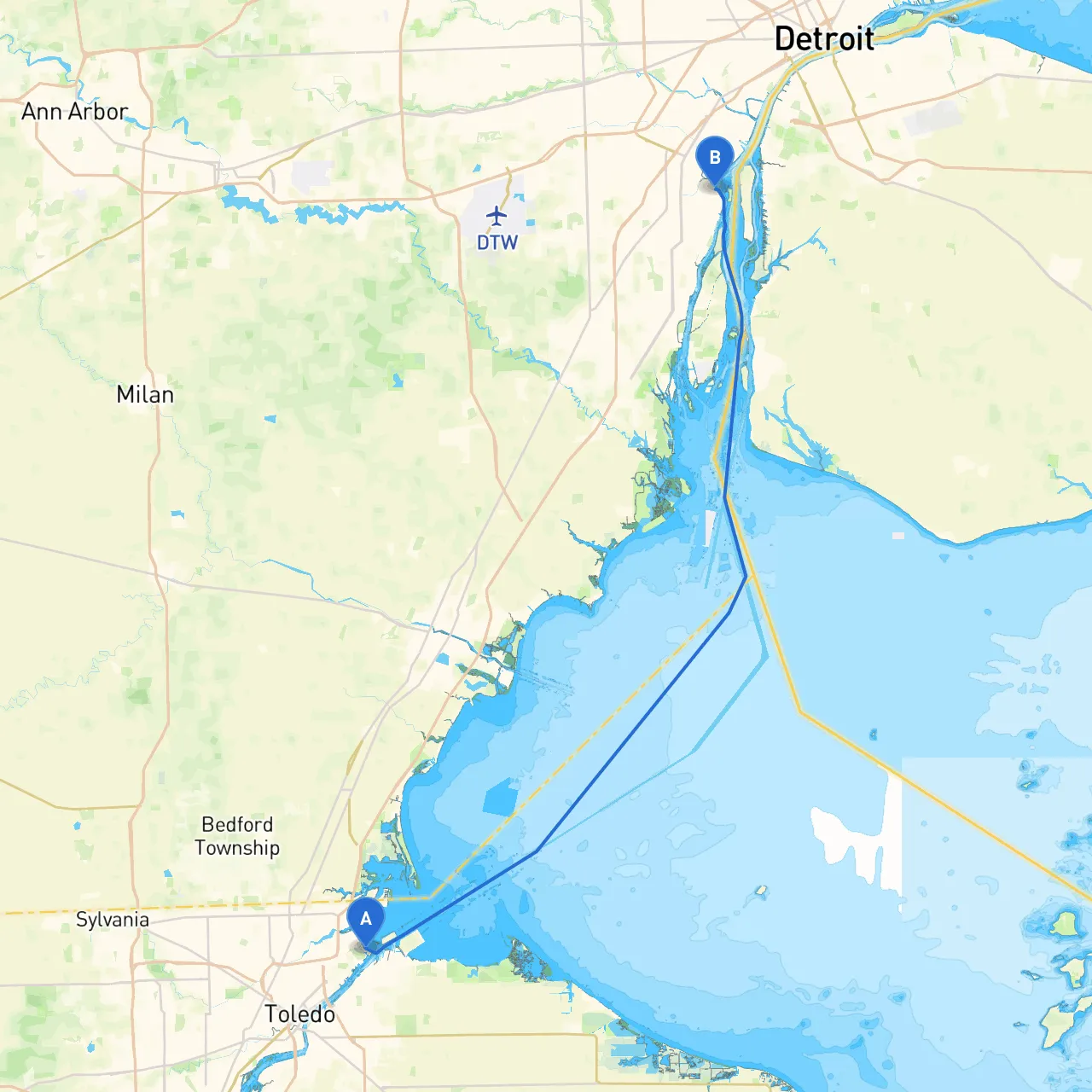 Toledo to Wyandotte