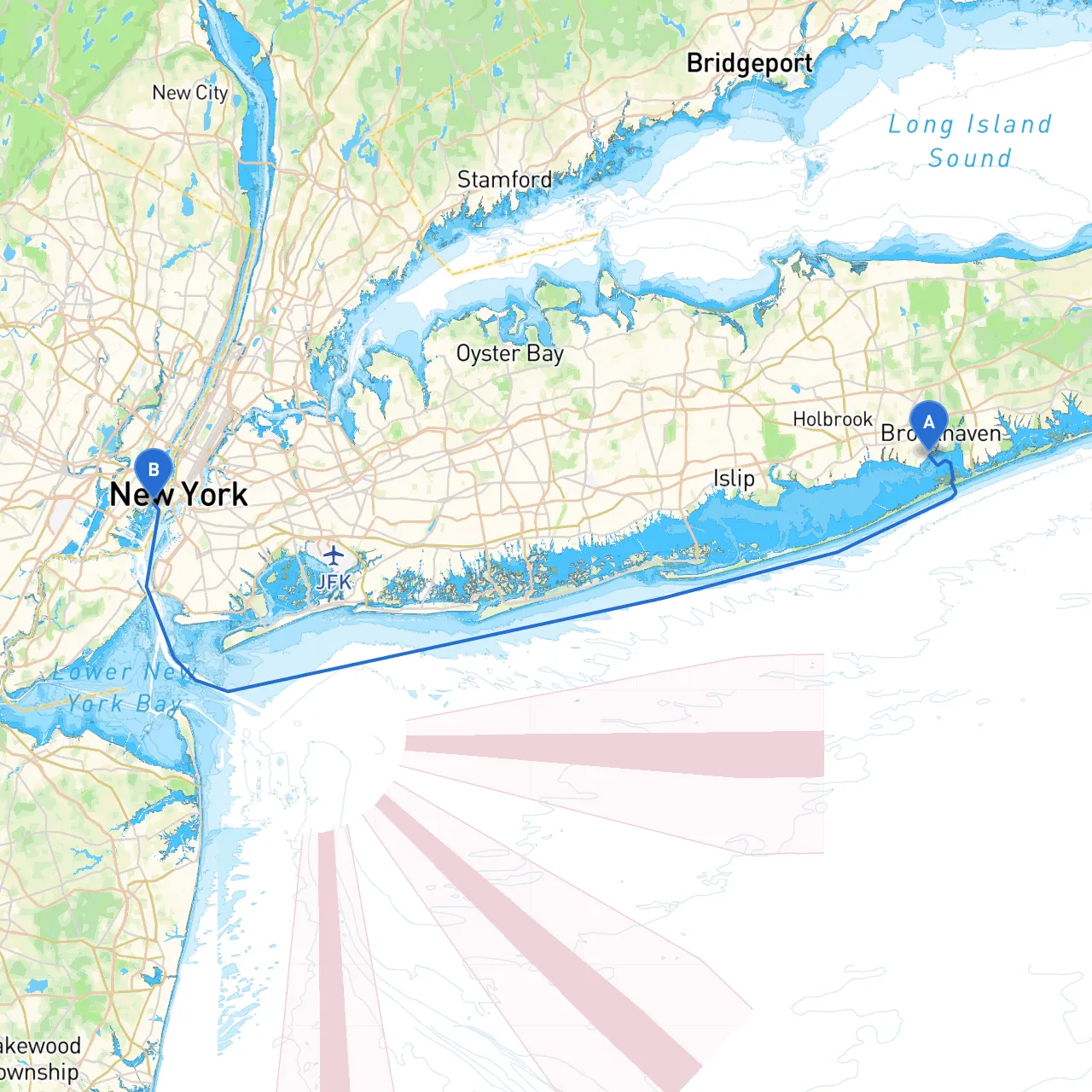 Town of Brookhaven to Jersey City