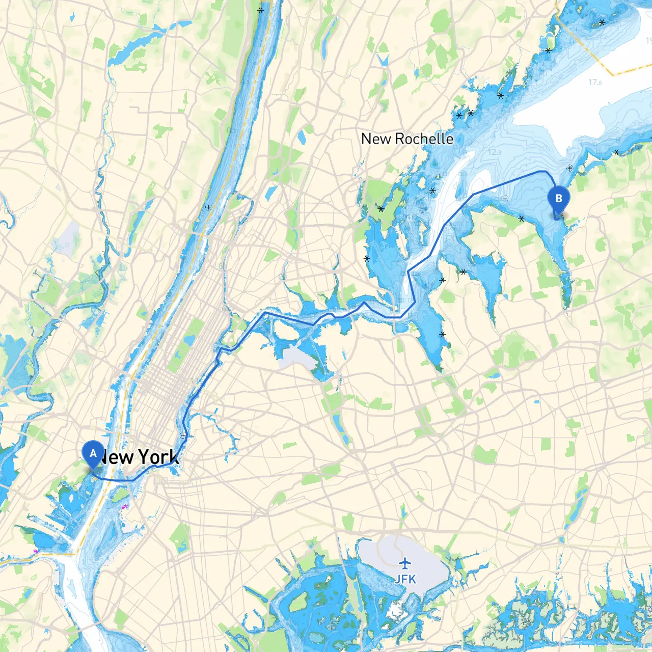 Jersey City to City of Glen Cove