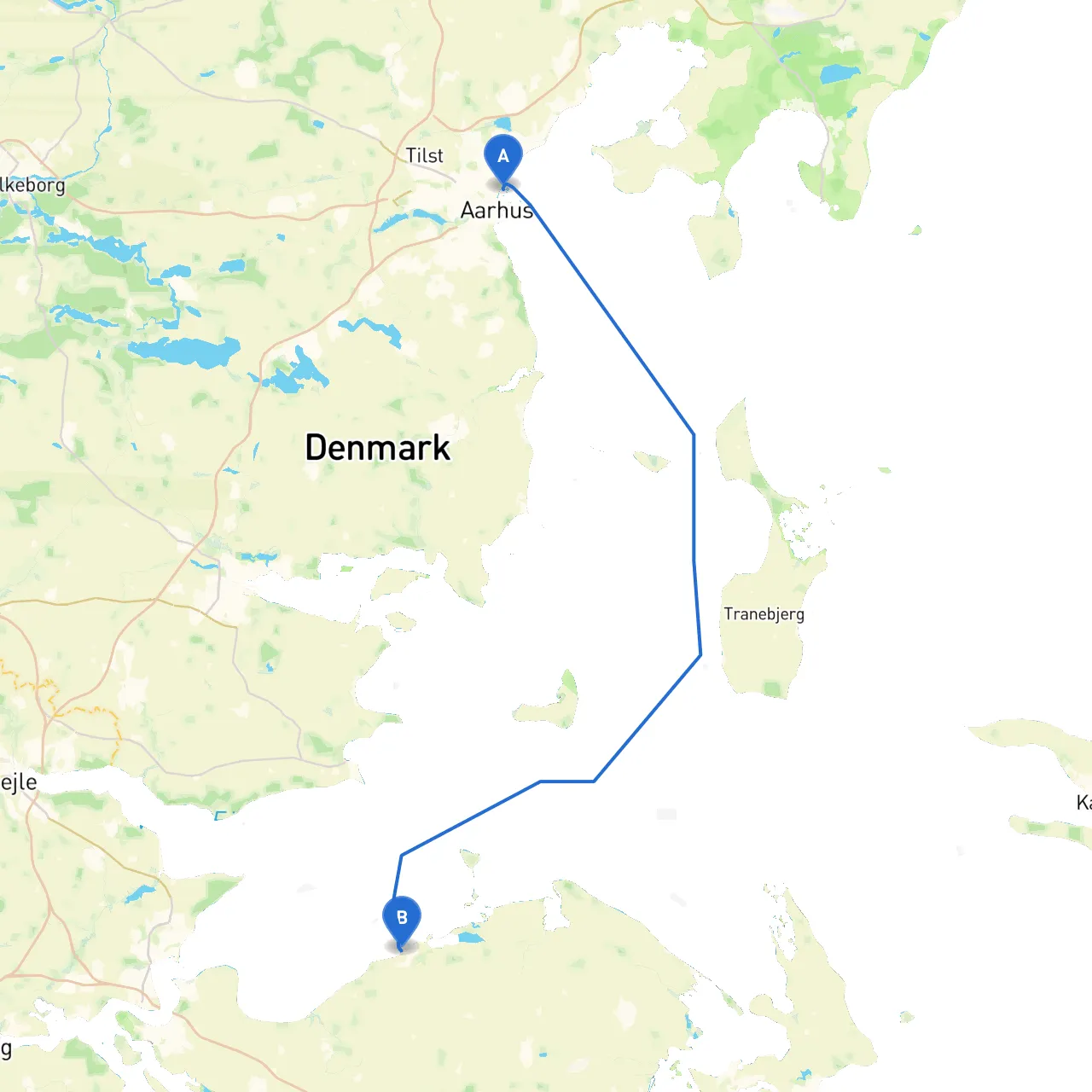 Aarhus to Bogense