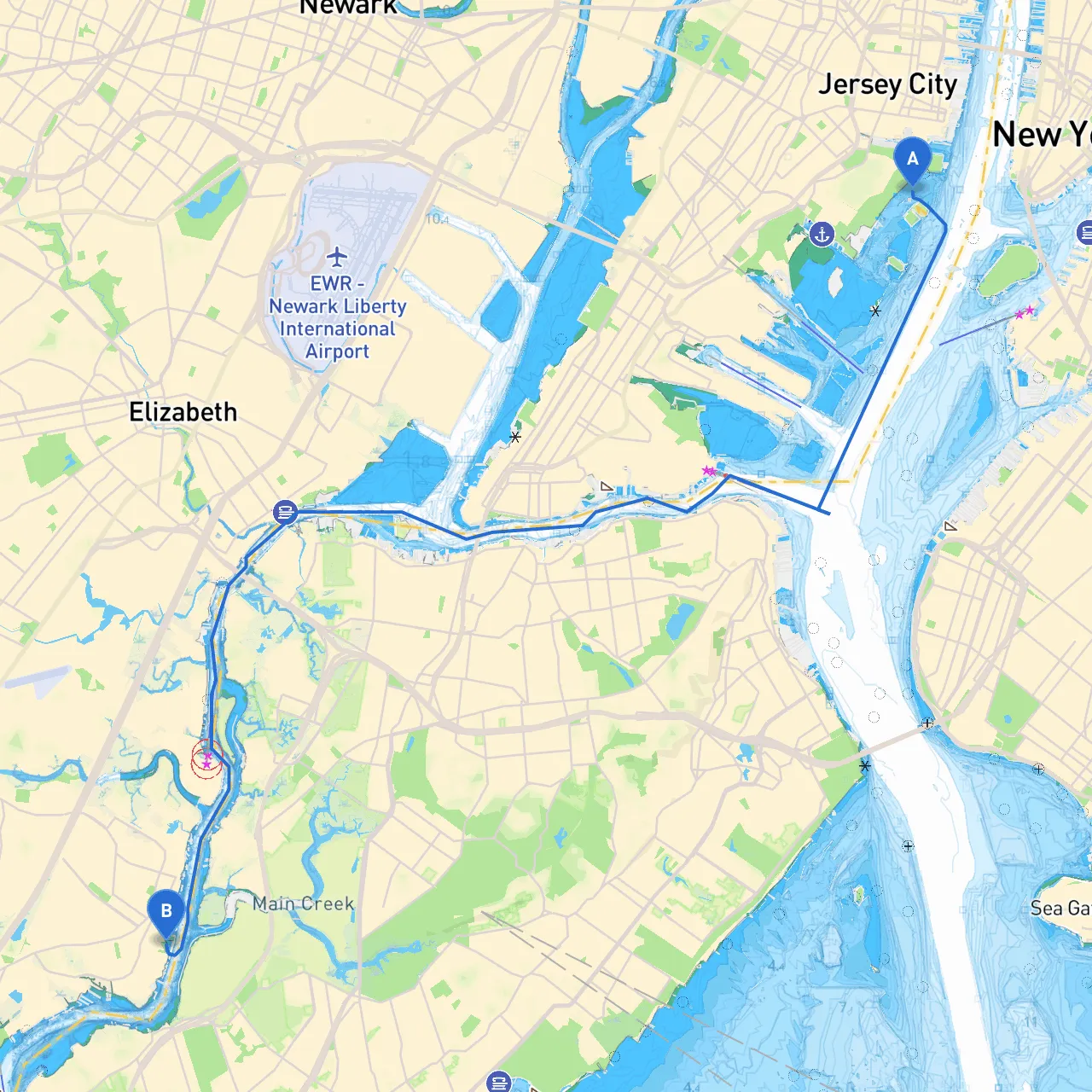 Jersey City to Carteret