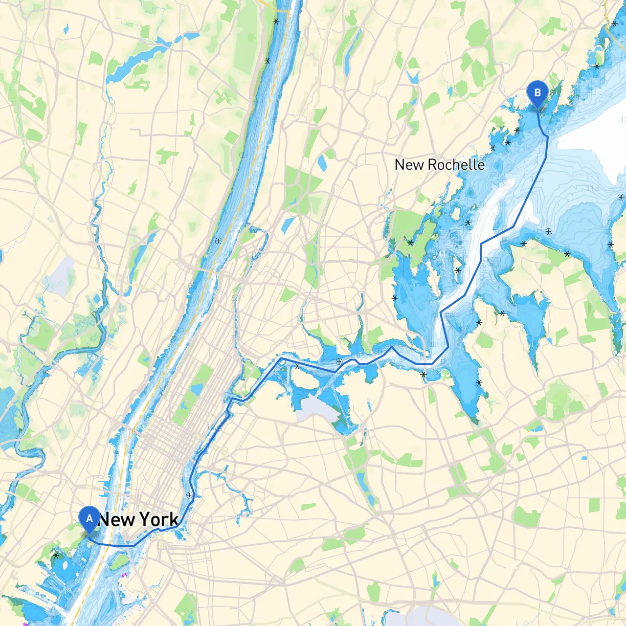 Jersey City to City of Rye
