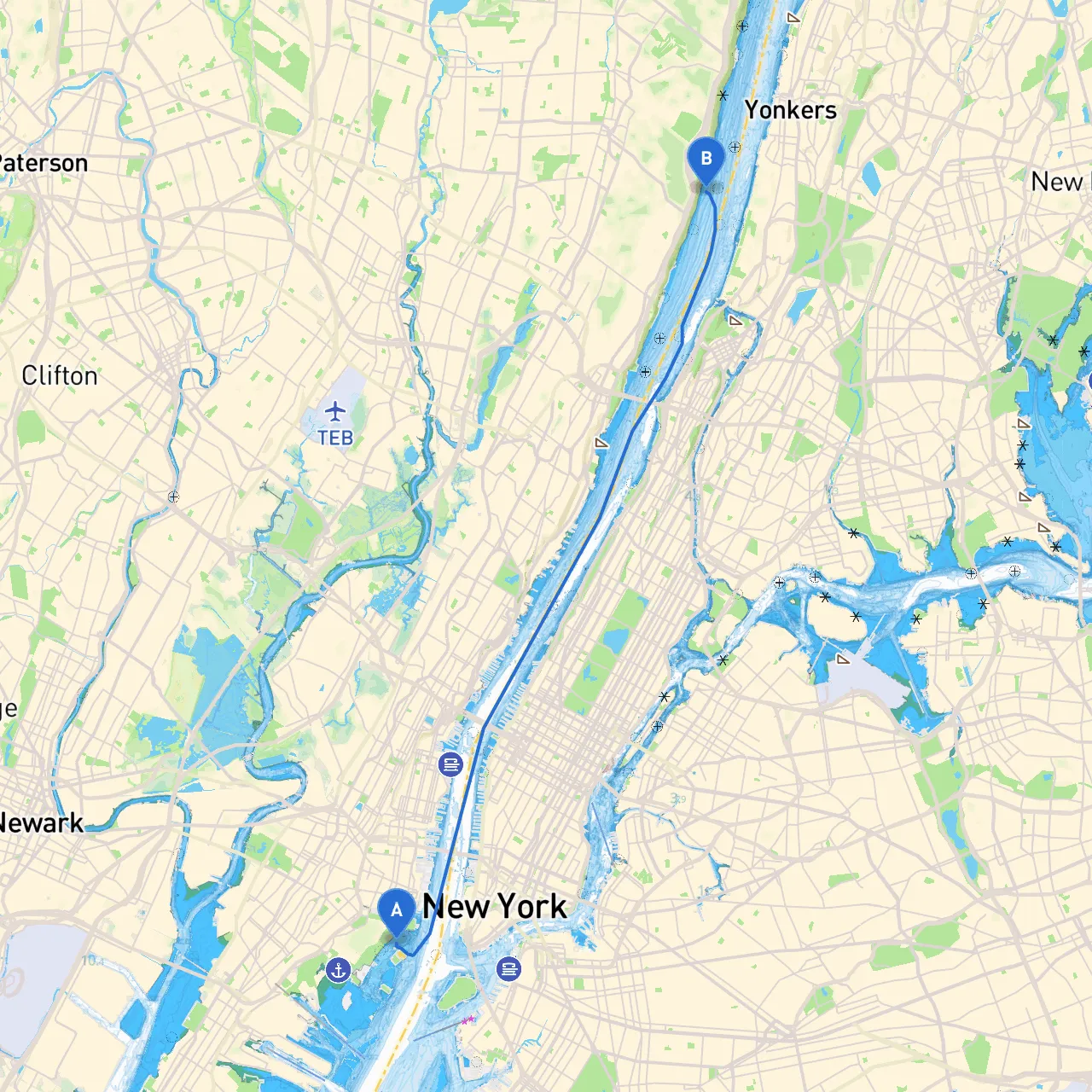 Jersey City to Tenafly